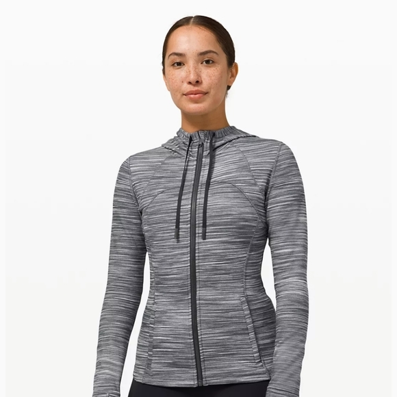 Lululemon Define Hooded Nulu Jacket HBLK/WHT/BLK 4 - Picture 2 of 13